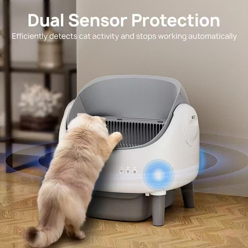 Smart App-Controlled Self-Cleaning Litter Box