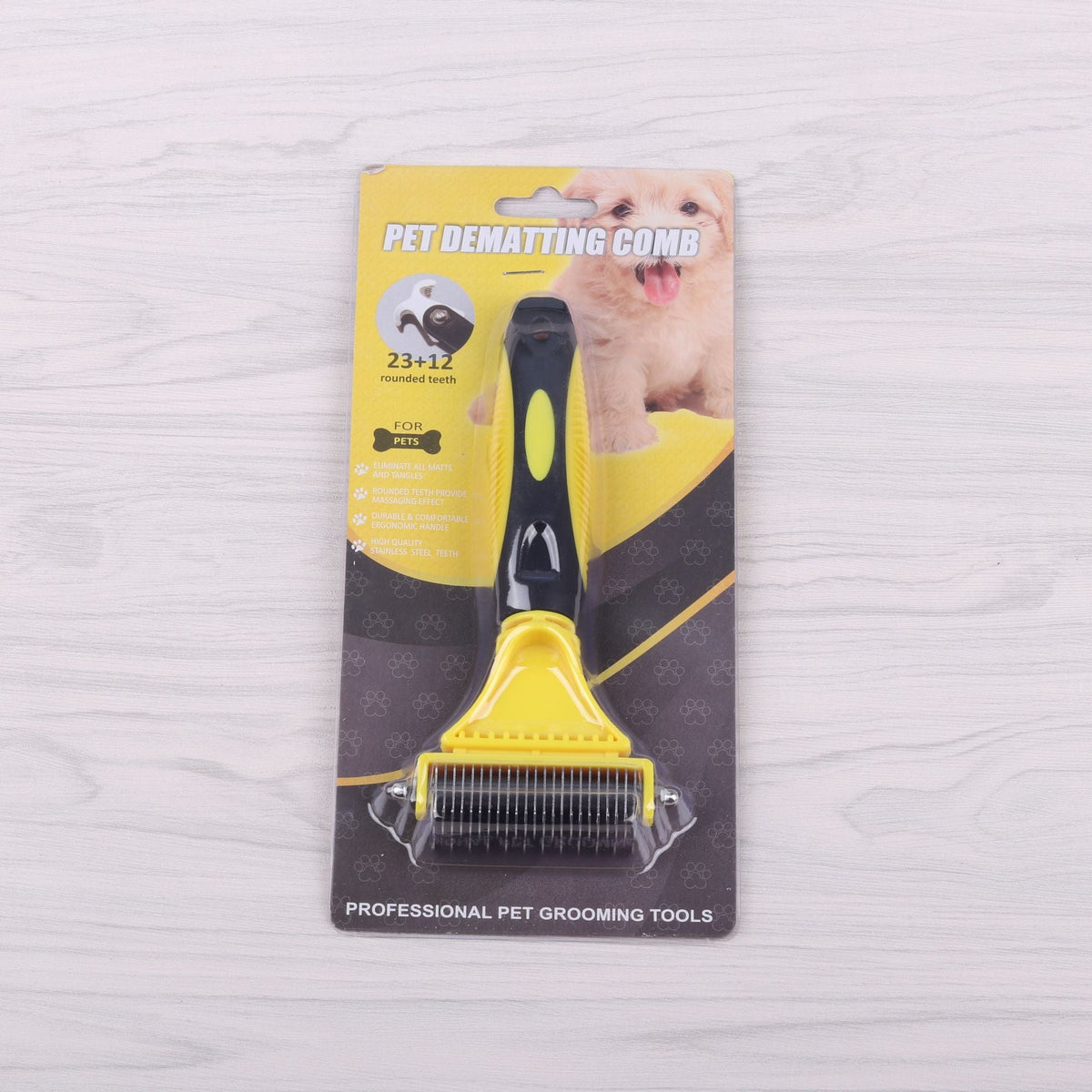 Stainless Steel Pet Dematting & Deshedding Comb