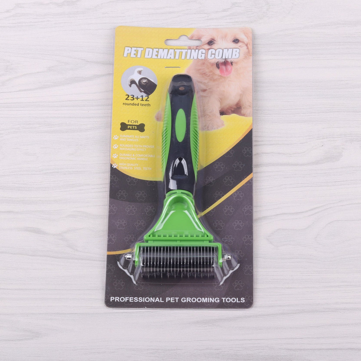 Stainless Steel Pet Dematting & Deshedding Comb
