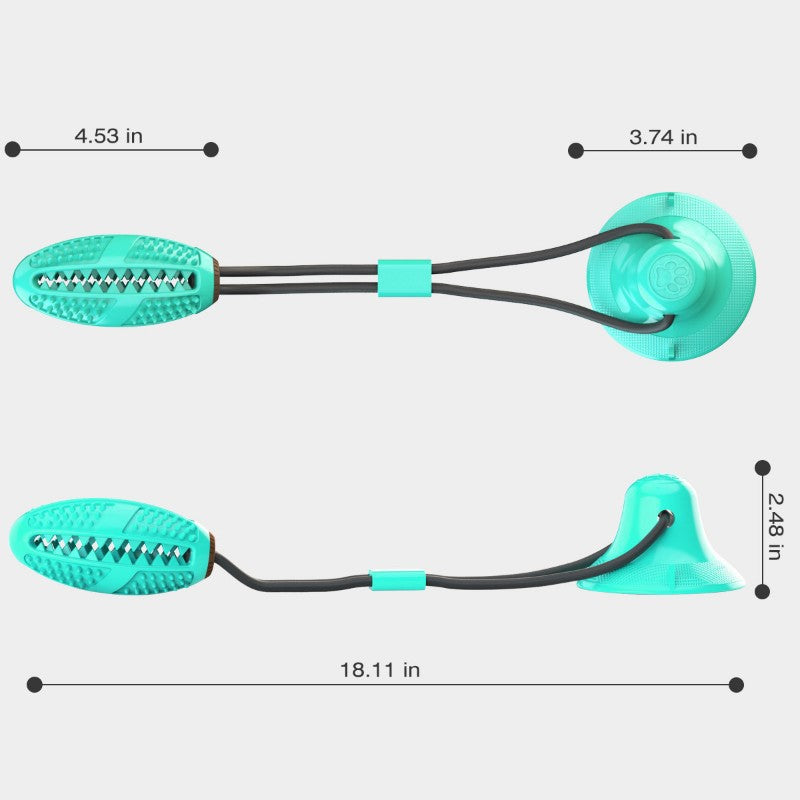 Suction Cup Dog Toy with Rope and Treat Ball