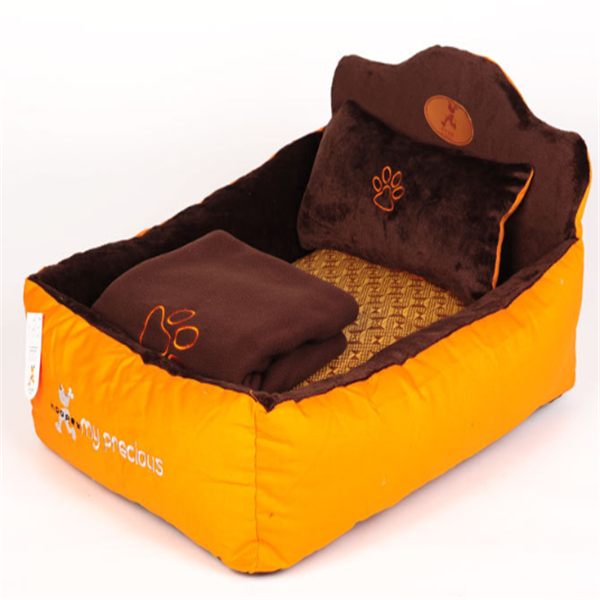 Three-piece Dog Bed with Removable Cover
