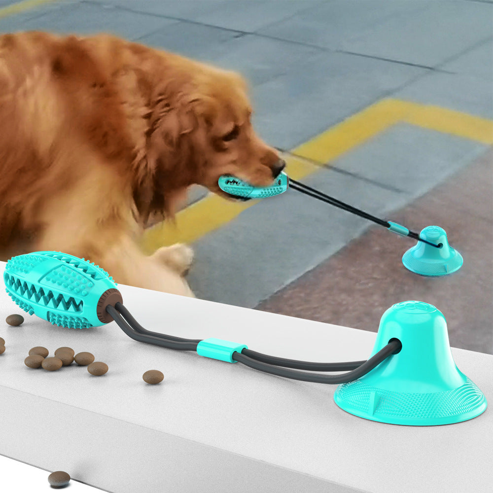Suction Cup Dog Toy with Rope and Treat Ball