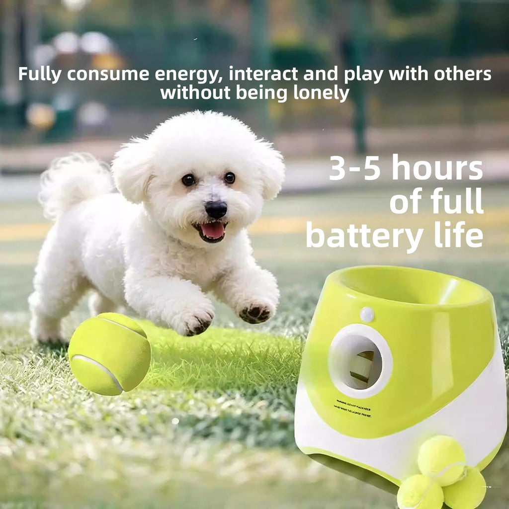 Automatic Pet Ball Launcher Toy with Tennis Balls