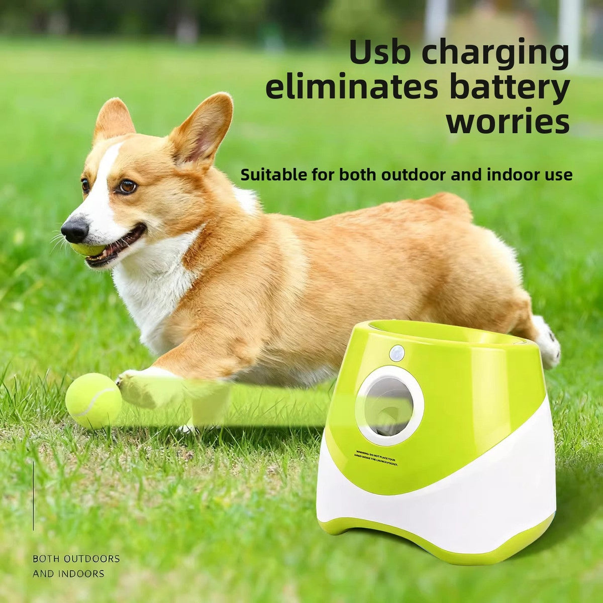 Automatic Pet Ball Launcher Toy with Tennis Balls