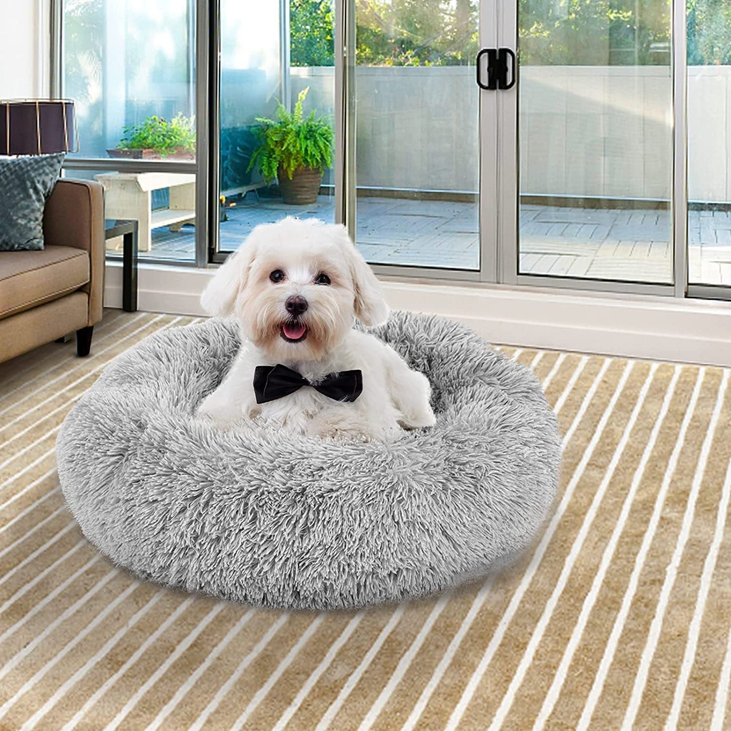 Round Felt Cat Bed & Warm Sleeping Kennel