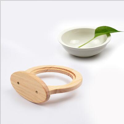 Solid Wood Hanging Pet Bowl for Cages