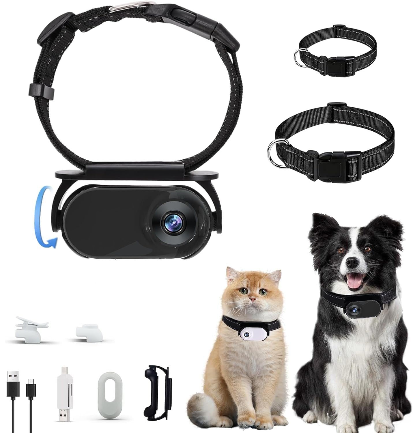New HD A100 Sports Camera Indoor And Outdoor Cycling Sports Camera Cat Dog Collar Pet Camera