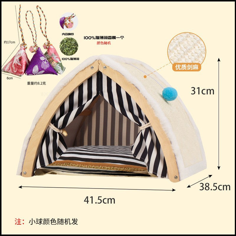 Cat Tent, Universal Sisal Pet Supplies For All Seasons, Cat Villa, Cat House, Foldable Cat House, Cat Nest, Summer Cool Nest