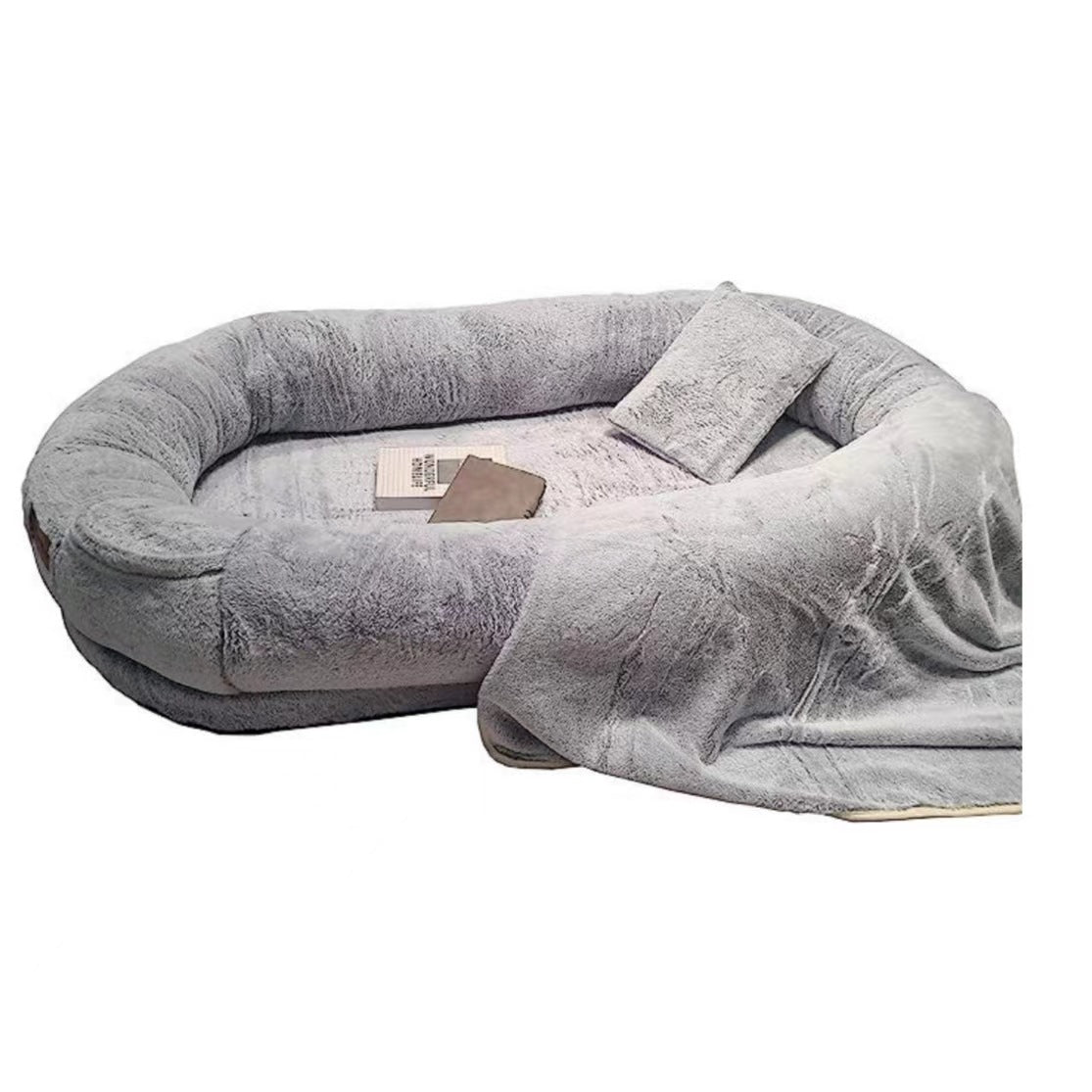 Oversized Human-Size Dog Bed with Washable Cover