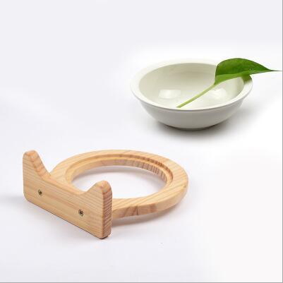 Solid Wood Hanging Pet Bowl for Cages