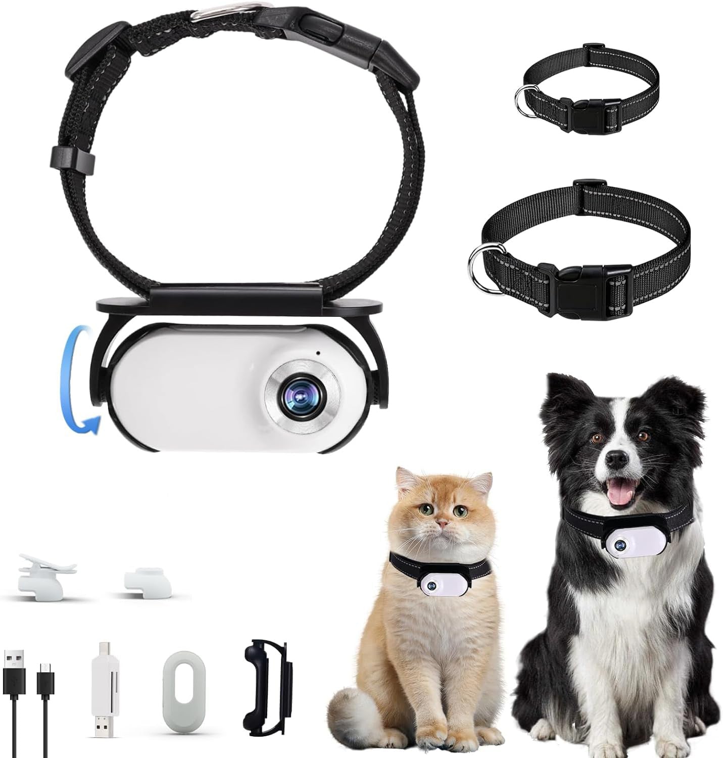 New HD A100 Sports Camera Indoor And Outdoor Cycling Sports Camera Cat Dog Collar Pet Camera
