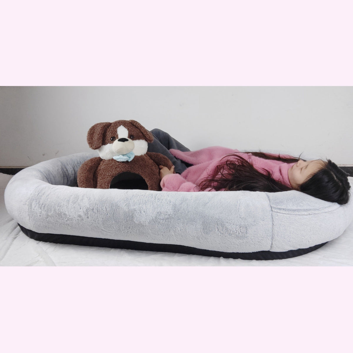Oversized Human-Size Dog Bed with Washable Cover