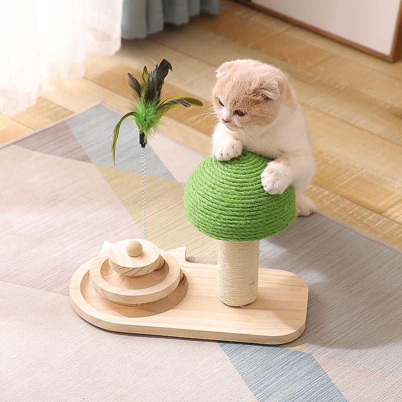 Sisal Ball Turntable Cat Teaser & Interactive Toy