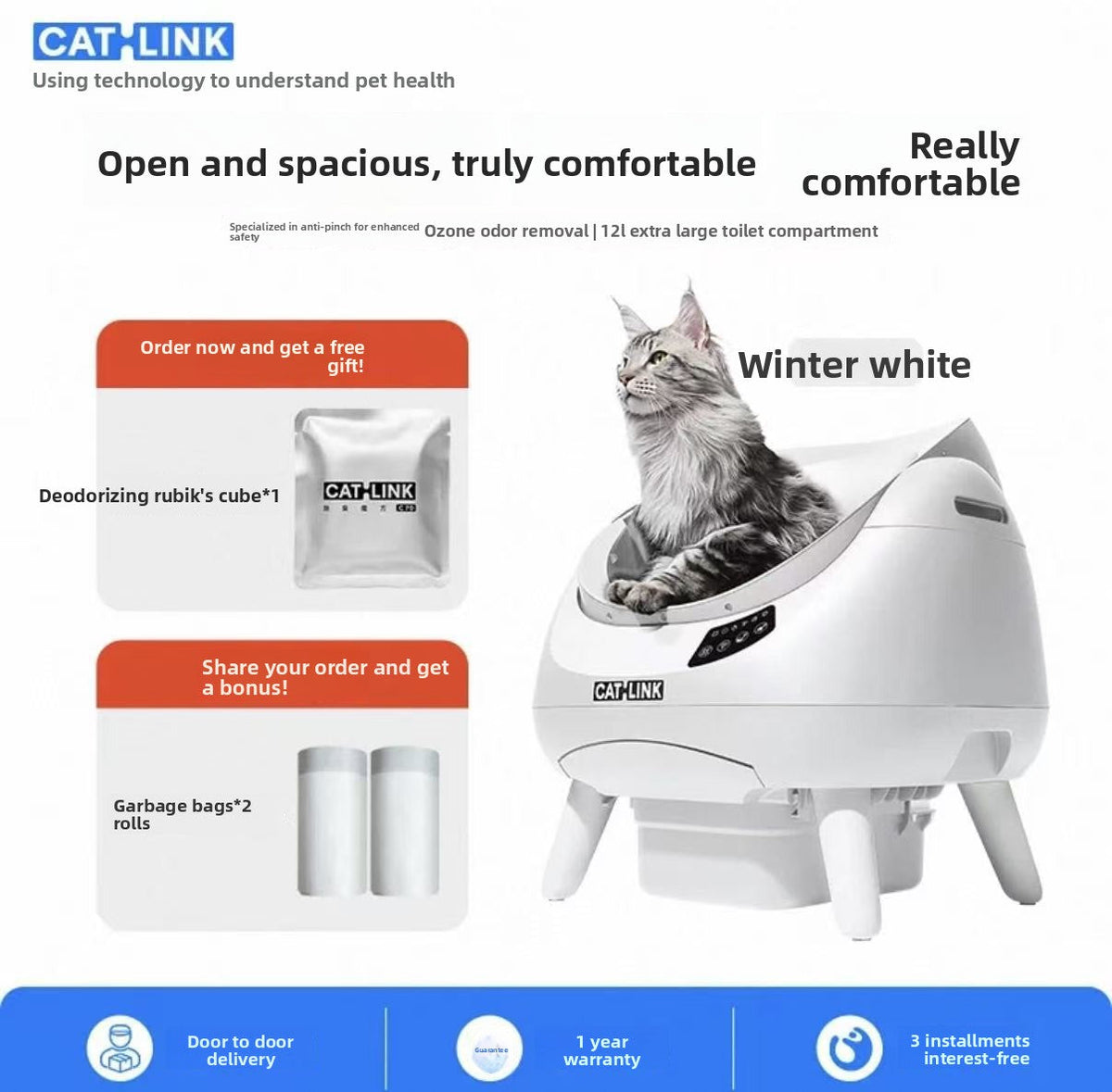 Self-Cleaning Automatic Cat Litter Box