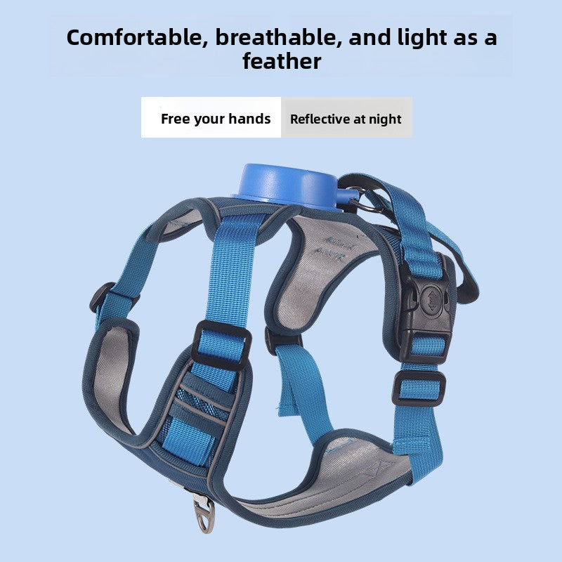 Automatic Retractable Dog Harness Vest with Reflective Strips