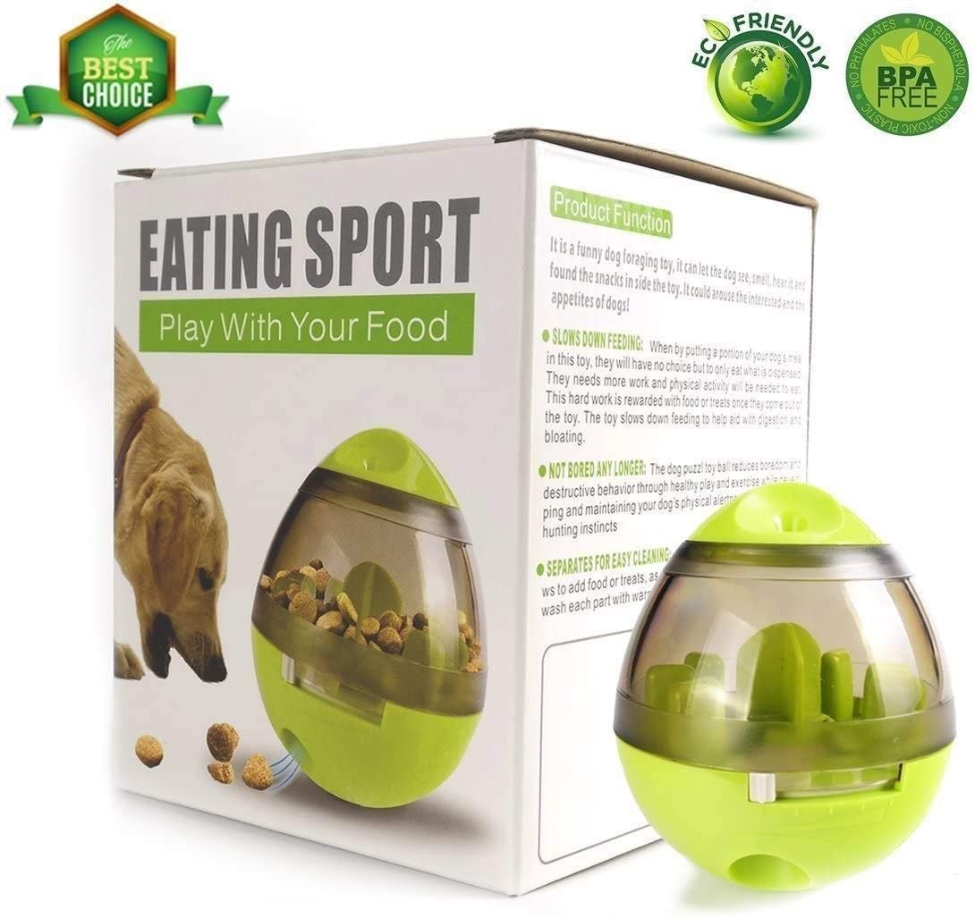 Slow Feeder Tumbler Toy & IQ Food Ball for Dogs & Cats