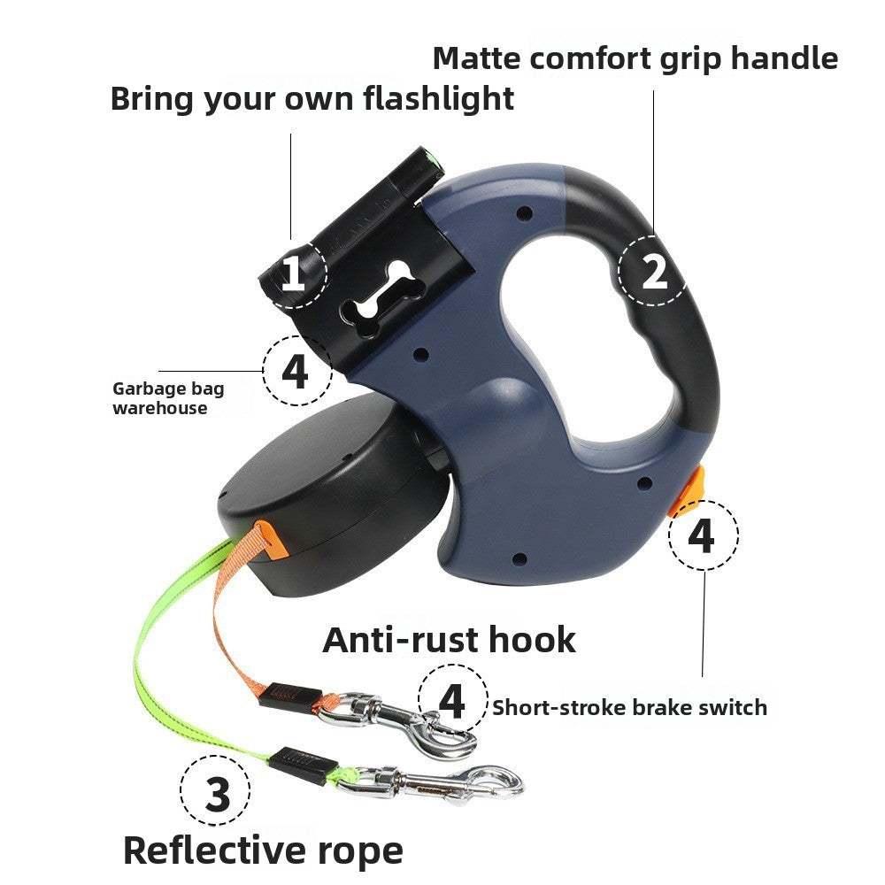 Two-Way Adjustable Pet Leash for Walking & Training