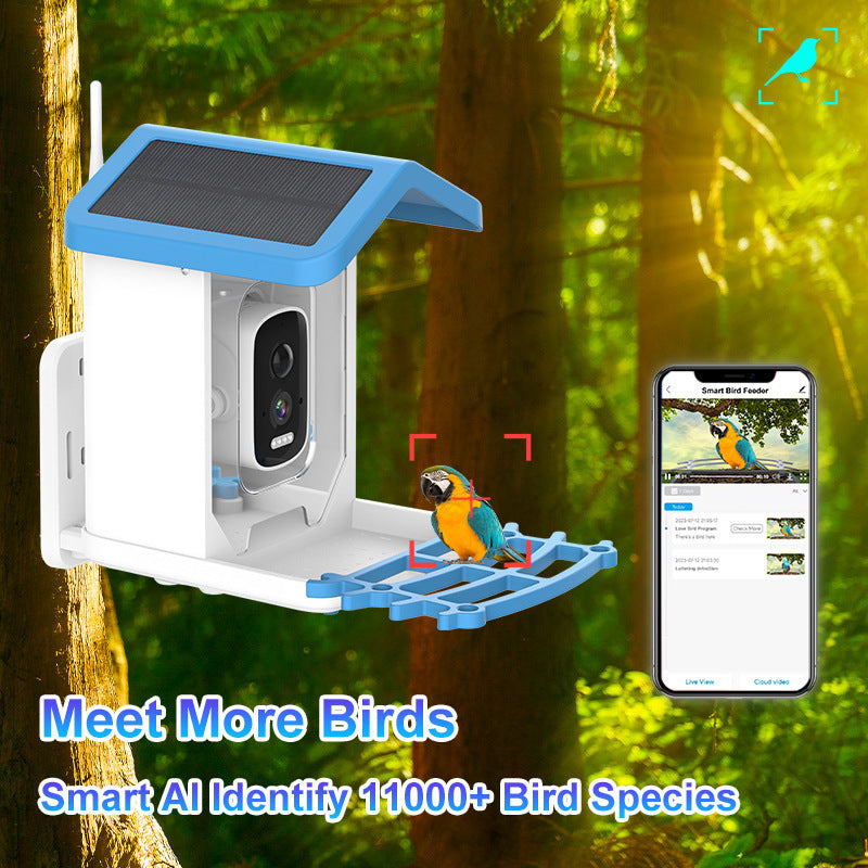 Smart Solar Bird Feeder Camera with AI Recognition